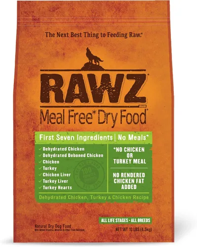 Vista 7 de Rawz Alimento seco para perros sin comidas (3.5 libras, pollo y pavo)