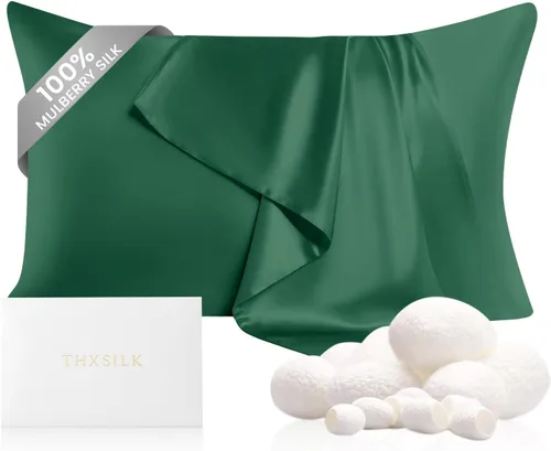 Vista 33 de THXSILK Funda de almohada 100% seda de morera para la salud del cabello y la piel, funda de almohada suave y lisa de 22 momme con cremallera oculta