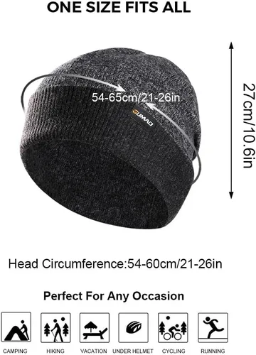 Vista 7 de WTACTFUL Gorro térmico cálido y holgado para invierno, para esquí, snowboard, al aire libre, hombres y mujeres
