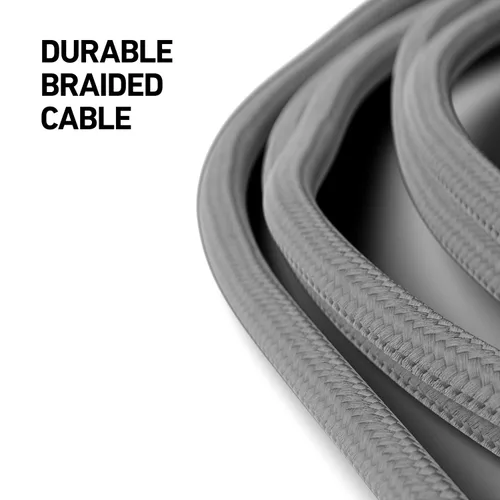 Vista 3 de SCUF Braided USB-C Cable - Light Gray 6 feet 2 Meters USB Type C Connection and Charging for Xbox Controllers, PS5 Controllers, and Smart Phones