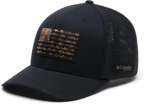 Vista 291 de Columbia Gorra de bola de malla Bandera antigua de malva/blanco/pescado