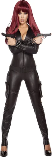 Vista 2 de Roma Costume Asesino seductor de 2 piezas para mujer, Multicolor