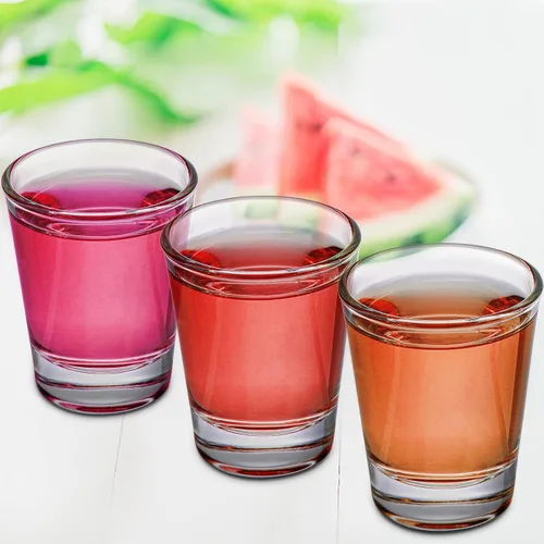 Vista 5 de Tebery 30 Piezas Vasos de Chupito de 60ml, Juego de 2oz Vasos de Chupito de Base Pesada, Vasos de Chupito de Vidrio Redondo, Vidrio Transparente