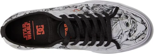 Vista 2 de DC X Star Wars The Mandalorian - Tenis de patinaje para hombre, BlancoNegro (Manual)