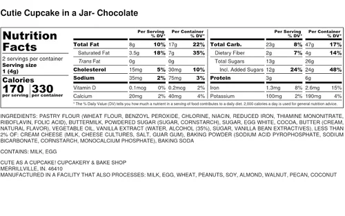 Vista 2 de Cutie Cupcake in a Jar (Chocolate), 8 oz