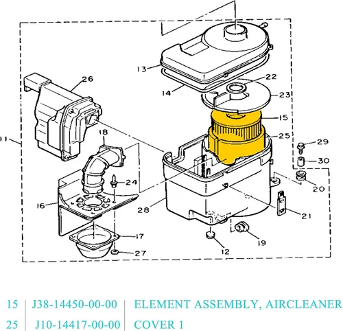 Vista 6 de 10L0L Kit de afinación para carrito de golf Yamaha G2 G8 G9 G11 de 4 ciclos a gas 1985-1994, reemplaza J10-14417-00 J38-14450-00, filtro de aire