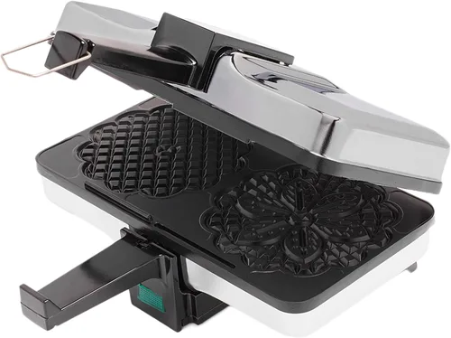 Vista 2 de Máquina para hacer pizzellas de CucinaPro, Negro Even Heating Plates, Must Have Party Baking Supplies, Italian Dessert Treat Making with Recipe