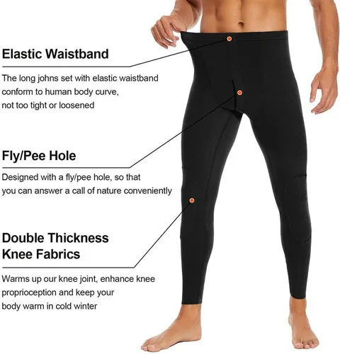 Vista 4 de SIMIYA Ropa interior térmica para hombre, ropa interior térmica ultra suave para hombre