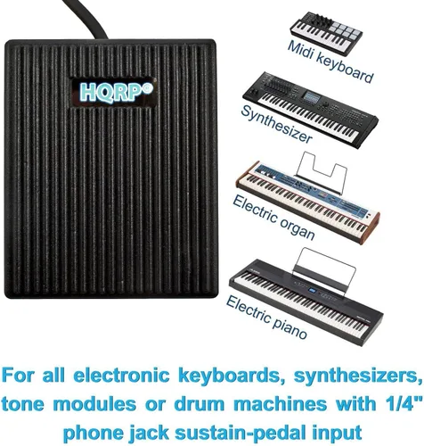 Vista 3 de HQRP Pedal Sustain para Casio CTK-2090, CTK-2400, CTK-3200, CTK-3500, CTK-4200, CTK-4400, CT-X700, PX-160, PX-S1100, CDP-S350, WK-6600 – Compatible