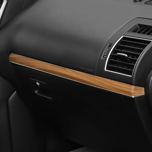 Vista 4 de Reposabrazos de manija de puerta con textura de madera para Toyota Land Cruiser Prado 150, panel de elevación de ventana Lc150 2010-2022, accesorios