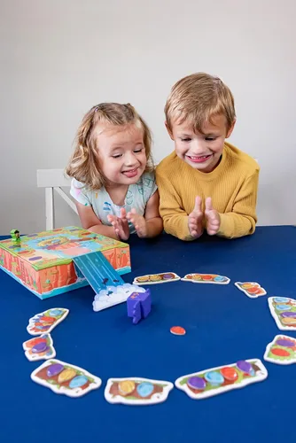 Vista 5 de Slidin' Toucan Fun Cooperative Action - Juego de mesa preescolar para niños y familias, juego educativo de tucán y huevos de Blue Orange Games - 2 a