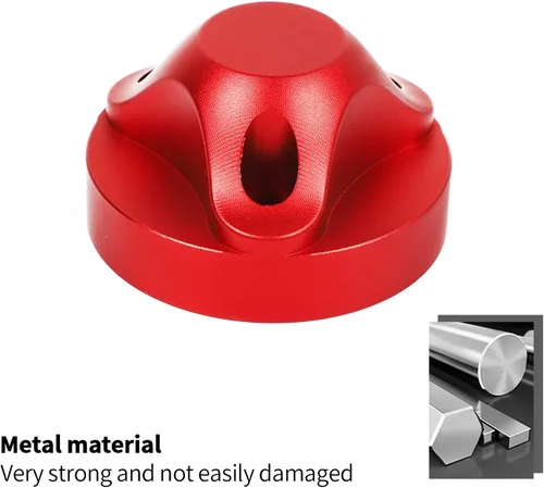 Vista 3 de Hoolcar Cubierta base de radio de aluminio rojo para Jeep Wrangler JL JLU JK JKU JT 2007-2021