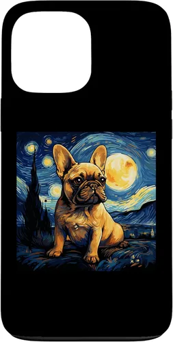 Vista 22 de Funda para iPhone 14 Pro Max Van Gogh Dog Bulldog francés