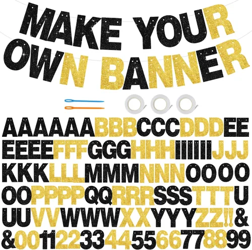 Vista 15 de 116 piezas de letras de la A a la Z DIY Banner personalizado Colorido