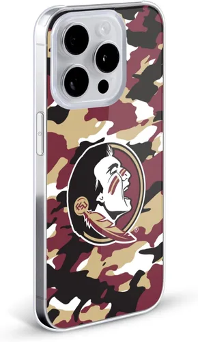 Vista 2 de Head Case Designs Funda rígida con licencia oficial de la Universidad Estatal de Florida FSU Camou compatible con Apple iPhone 11