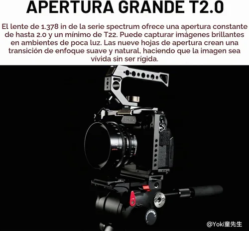 Vista 3 de 7artisans Lente Cine de gran apertura T2.0 de 1.378 in compatible con montura Sony E Montaje en E (Sony)