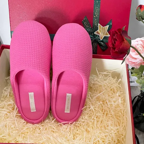 Vista 6 de MAXHONG Pantuflas de casa ligeras de algodón para mujer con espuma viscoelástica, lavables para el hogar, cómodas y acogedoras pantuflas de meter