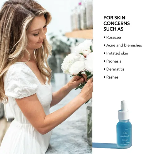 Vista 6 de Pretty Farm Girl Blue Balance - Suero facial calmante con tanaceto azul y manzanilla, fórmula hidratante ligera para enrojecimiento e irritación