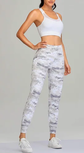 Vista 122 de Oalka - Pantalones deportivos para mujer, con cintura alta y bolsillos, para hacer deporte, yoga y entrenar