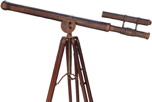 Vista 4 de NauticalMart Telescopio Griffith Astro de latón antiguo de pie de 64 pulgadas vintage