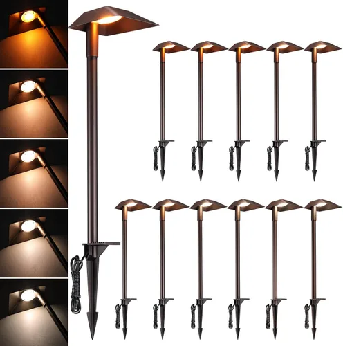 Vista 10 de LEONLITE Paquete de 6 luces antideslumbrantes de bajo voltaje 5CCT, 12-24V