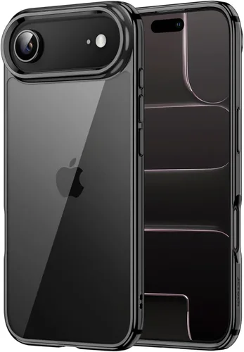Vista 17 de JETech - Funda para iPhone 17 de 16 cm, cubierta a prueba de golpes, con parte trasera transparente antiarañazos, no se amarilla (negro)