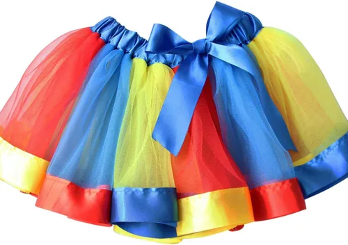 Vista 2 de Happy Cherry Falda plisada de tul con lazo para bebés y niñas