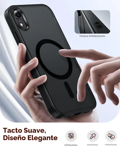 Vista 4 de LeYi Funda para iPhone XR: con protector de pantalla X2 + 2 funda para cámara [compatible con MagSafe] Funda protectora magnética i iphoneXR