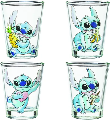 Vista 32 de Silver Buffalo Disney Una película Goofy - Juego de 4 mini vasos con personajes de Goofy, Max Goof, Roxanne y Bobby Zimuruski, 1.5 onzas