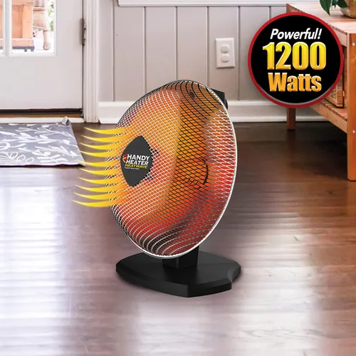 Vista 3 de Ontel Handy Heater Heatwave Calentador de Espacio Parabólico con Tecnología de Calentamiento Cerámico