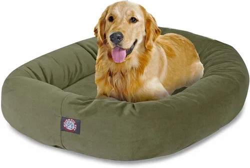 Vista 57 de Majestic Pet Cama para Perros de 52 Pulgadas de Ante Calmante Lavable 52x35x11 (Pulgadas) – Acogedora Cama Redonda para Perros con Forma de Dona