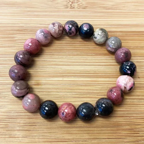 Vista 359 de Gem Avenue Handmade Round Bead Stretch Bracelet Unisex Natural Stone Beaded Jewelry for Men & Women, Elastic Wristband for Daily Wear