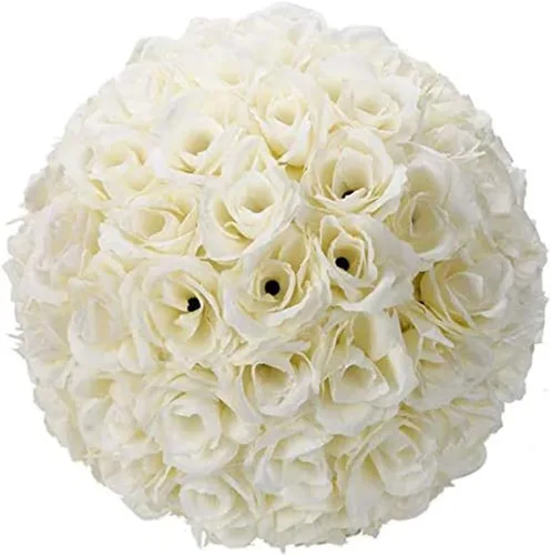 Vista 10 de Bola de flores artificiales para centros de mesa, bodas, bodas, fiestas, centros de mesa, decoración, 7.8 pulgadas (5, negro)