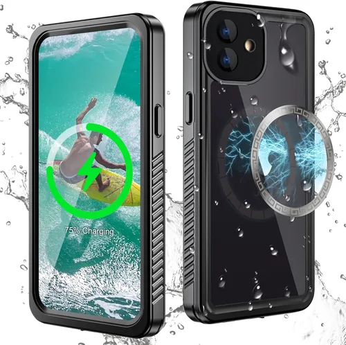 Vista 7 de WIFORT - Funda impermeable para iPhone 11 Pro - Protector de pantalla integrado resistente al agua, protección contra caídas dura, a prueba de Verde