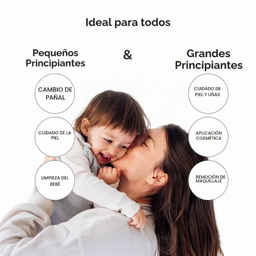Vista 6 de LoveNoobs - Almohadillas de algodón para bebé, 60 unidades, cuadrados