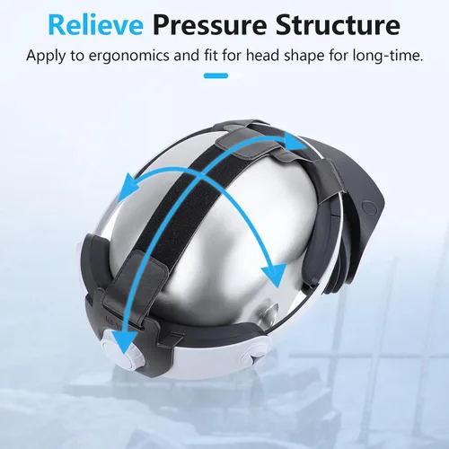 Vista 2 de Head Strap for Playstation VR2, PSVR 2 Strap Accessories Compatible with PS5 VR2 -Adjustable, Enhanced Comfort, Reduce Head Pressure