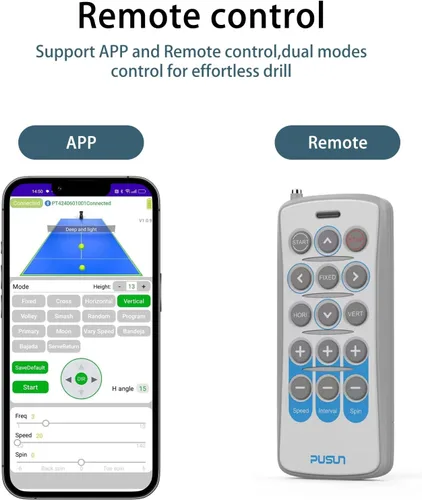 Vista 5 de Padel-Smart-Máquina profesional de pelotas de pádel con control de aplicación, capacidad de más de 100 bolas, batería de 4 a 6 horas, 12 modos