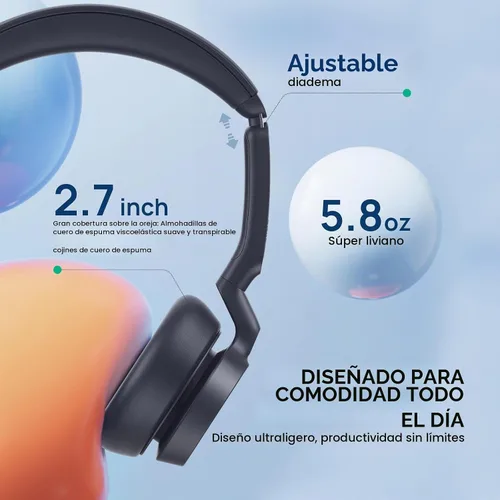 Vista 3 de Yealink Auriculares con cable UH46,USB-C/A, cancelación de ruido AI de 3