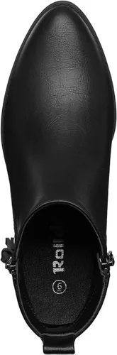 Vista 9 de Rollda Botines de tacón bajo para mujer, con cremallera lateral, botas cortas para mujer