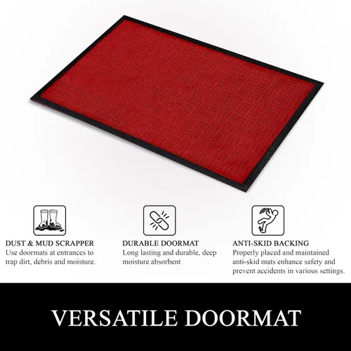 Vista 7 de A1HC - Tapete para interiores y exteriores, tapete antideslizante para puerta delantera, entrada, patio, garaje y oficina, tapete de bienvenida Cruz