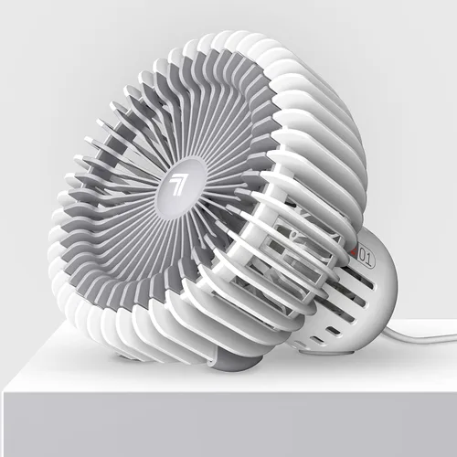 Vista 7 de Sharper Image REFRESH 01X Ventilador personal recargable, potente flujo de aire, funcionamiento silencioso, 17 horas de tiempo de funcionamiento a