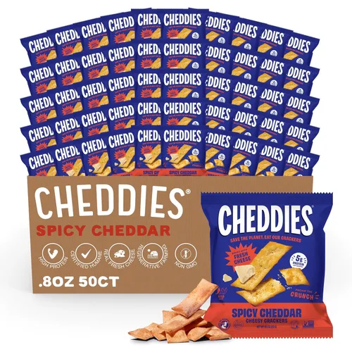 Vista 11 de Cheddies, Galletas de queso cheddar 100% naturales con proteína, queso cheddar, 4.2 onzas, 6g de proteína, bajas en carbohidratos