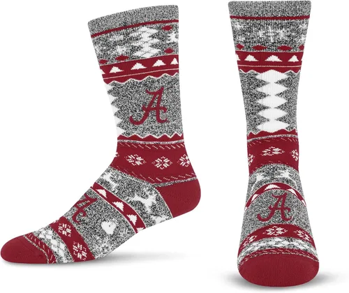 Vista 52 de For Bare Feet Ugly Holiday Sweater Crew Sock NCAA