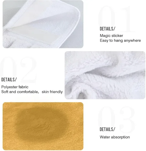Vista 5 de Juego de 2 toallas de mano amarillas y naranjas, suaves, absorbentes, decorativas, para baño, secado rápido, barra de té, toalla colgante para baño