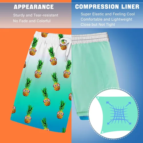 Vista 2 de swimsobo Traje de baño de compresión para niños 5-20T