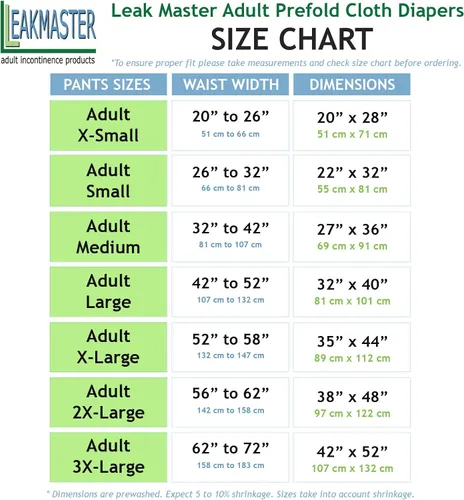 Vista 6 de LeakMaster Pañales de tela preplegados para adultos, tejido de gasa, 100% algodón, pañales reutilizables y lavables, suaves y duraderos