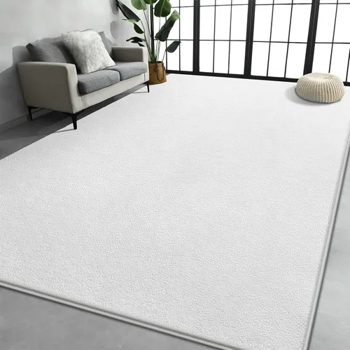 Vista 14 de Alfombras grandes para sala de estar, dormitorio, alfombra negra de 4 x 6 pies, alfombra shag minimalista moderna, alfombra suave, gruesa y cómoda