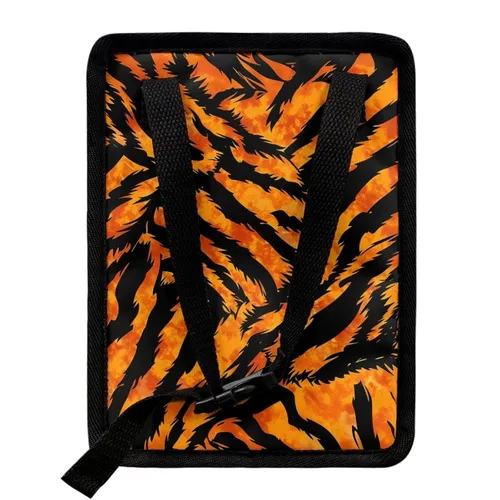 Vista 5 de Renewold Bote de basura para automóvil, con estampado de tigre y animales, ajustable, portátil, con tapa, para SUV, camioneta, sedán, camión, bolsa