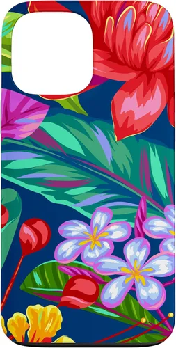 Vista 24 de Hawaiian Tropical Phone Case Yellow Red Hibiscus Plumeria Case for iPhone 17