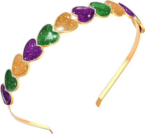 Vista 8 de Diadema de Mardi Gras para mujer, máscara de flor de lis, diadema de diamantes de imitación, diadema de martes gordos de carnaval, desfile